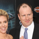 Scarlett Johansson and Kevin Feige at the Avengers premiere in 2012